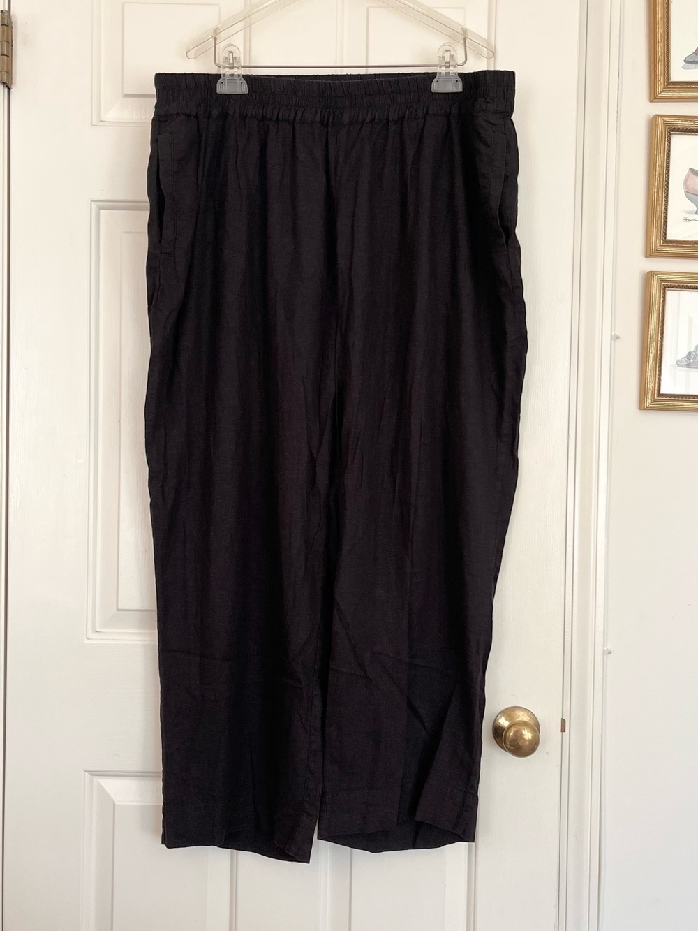 Universal Standard Black Linen-Blend Pants Size 2X
